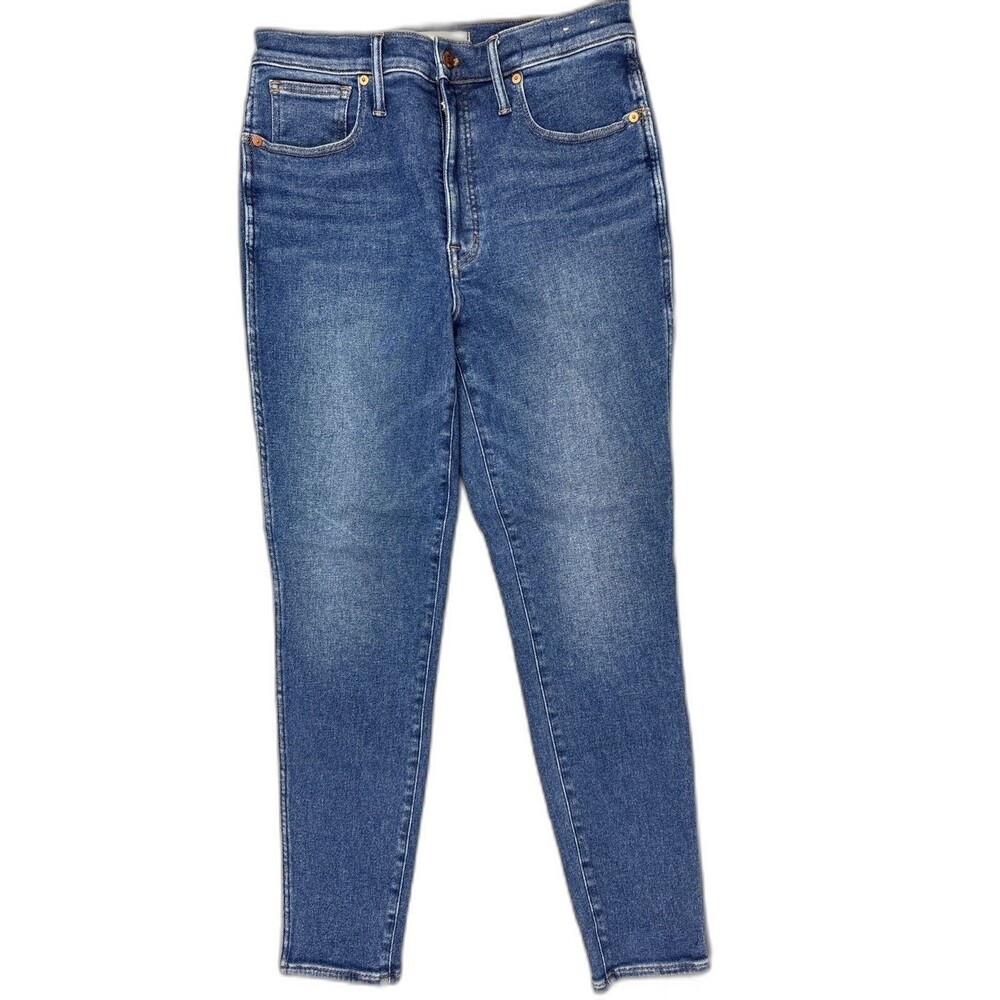 Madewell Size 30 Womens Jeans 10" High Rise Skinny Stretch Med Wash